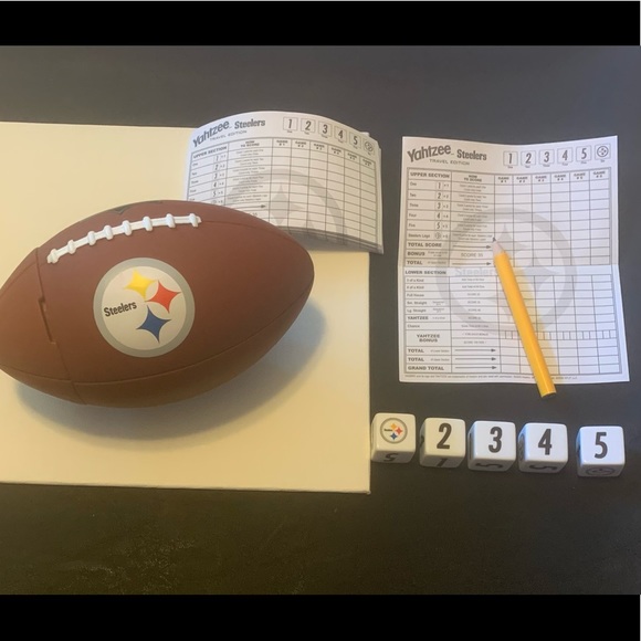Master Pieces Other - Steelers Football Travel Size Yahtzee. Everything fits in the ball. Game Night!